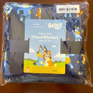 Little sleepies BLUEY dance mode large cloud blanket